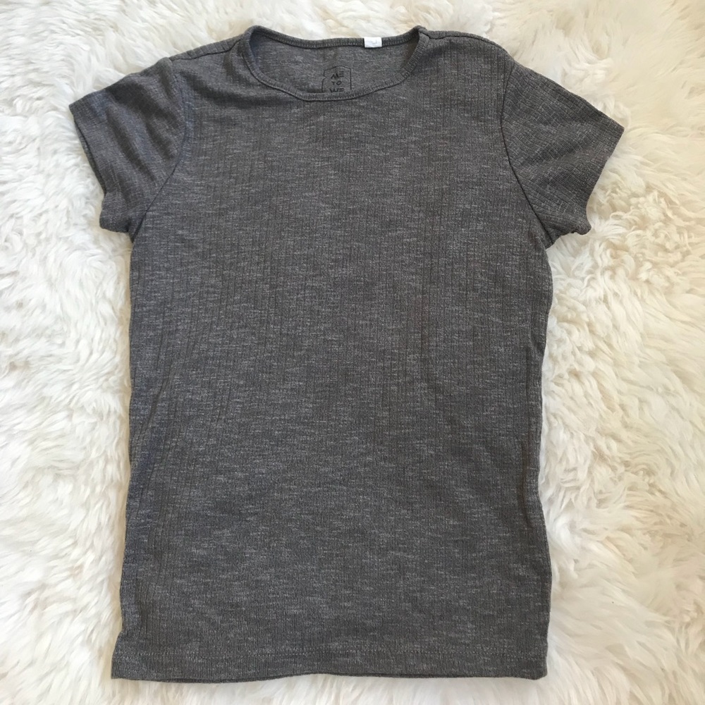 Grey Crop/ Tight T-Shirt